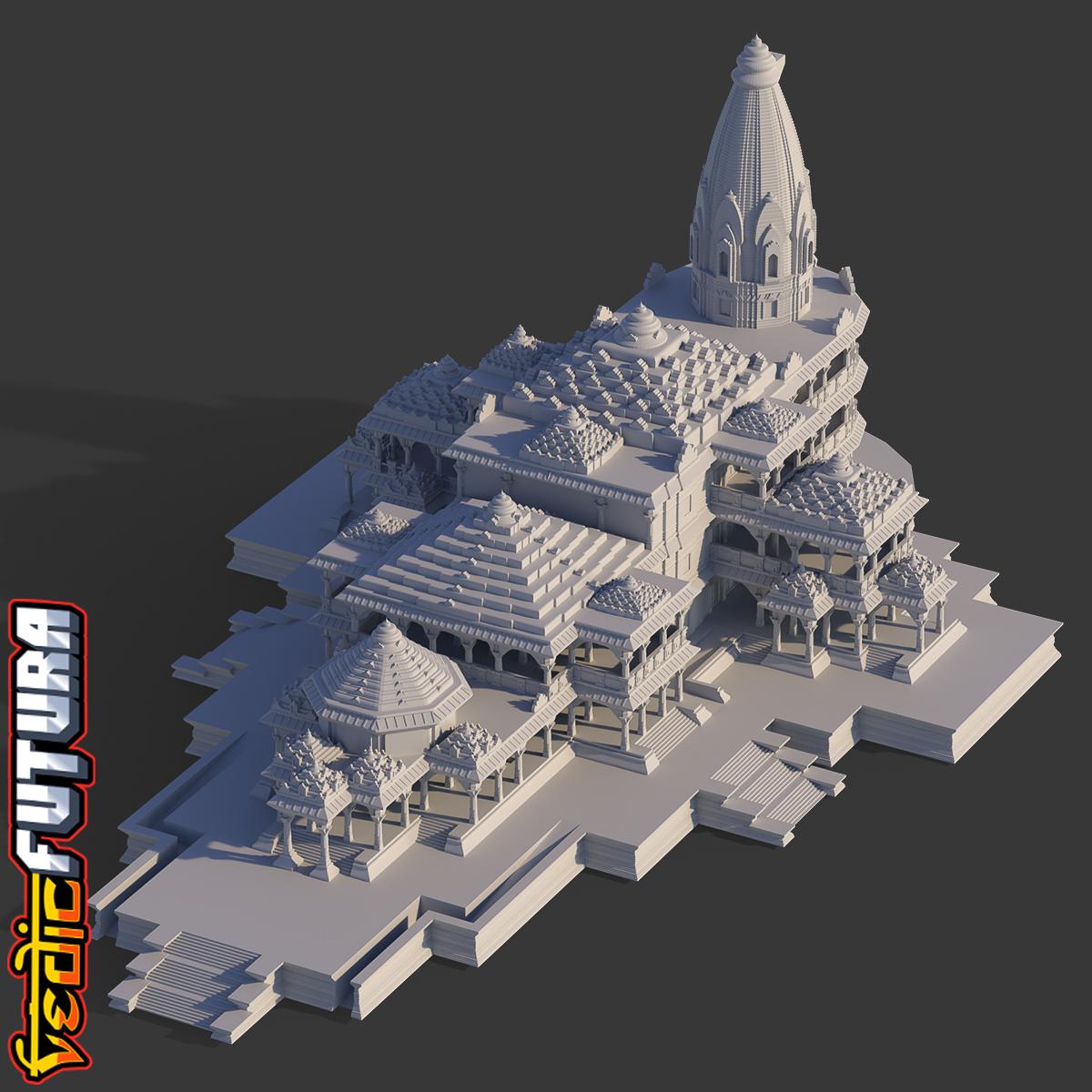 Ayodhya Ram Temple - NO SUPPORTS REQUIRED! 3d model