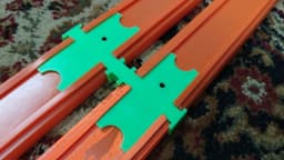 Hot Wheels two track connector with screw holes 3d model
