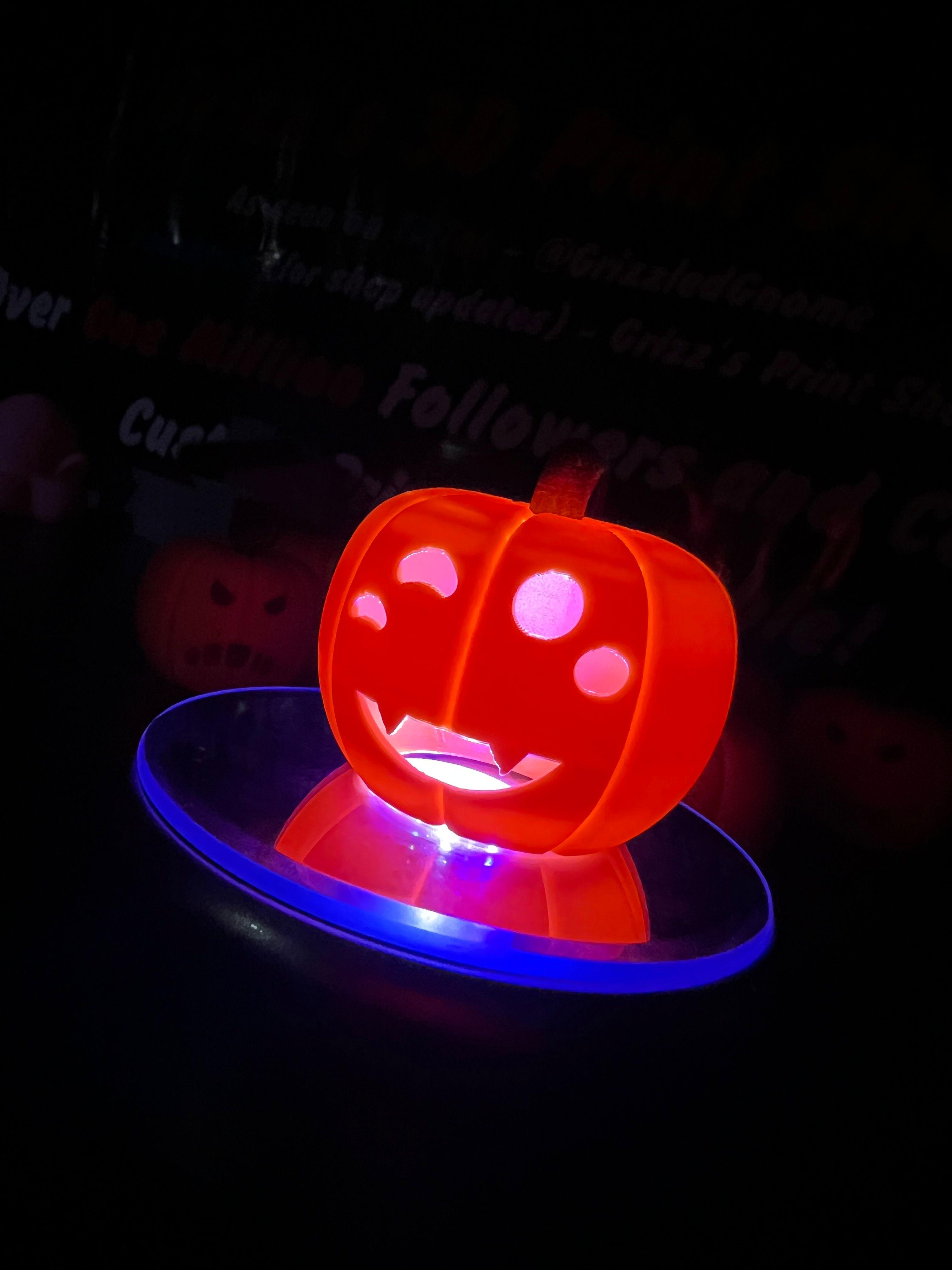 Tea light Jack o lantern - Winking Spidey 3d model
