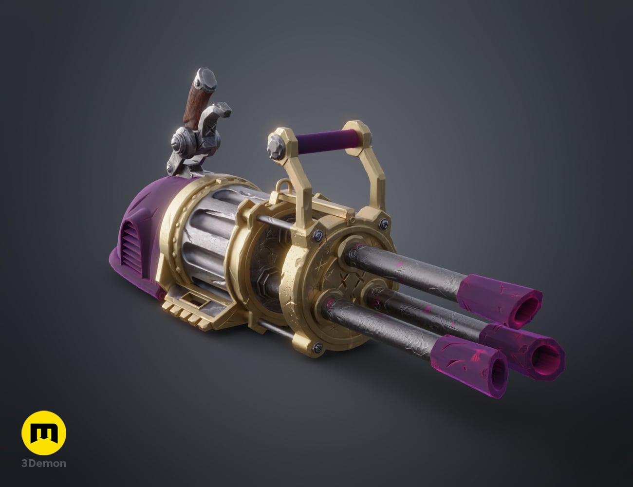 Jinx Pow-Pow Minigun - Arcane 3d model