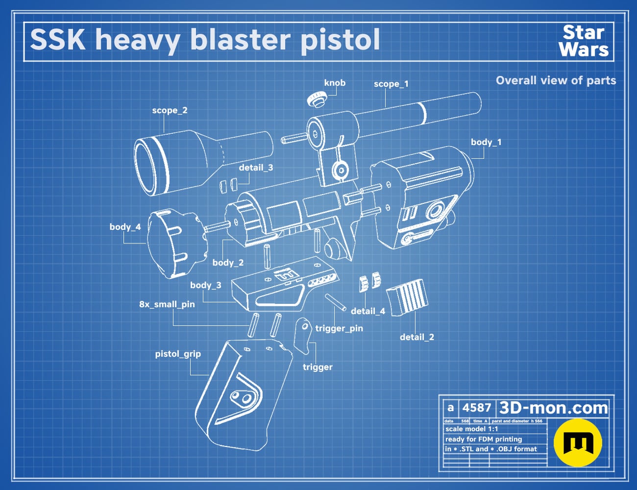 SSK Heavy Blaster 3d model
