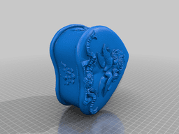 Incolay 2 Doves heart Cameo 3d model