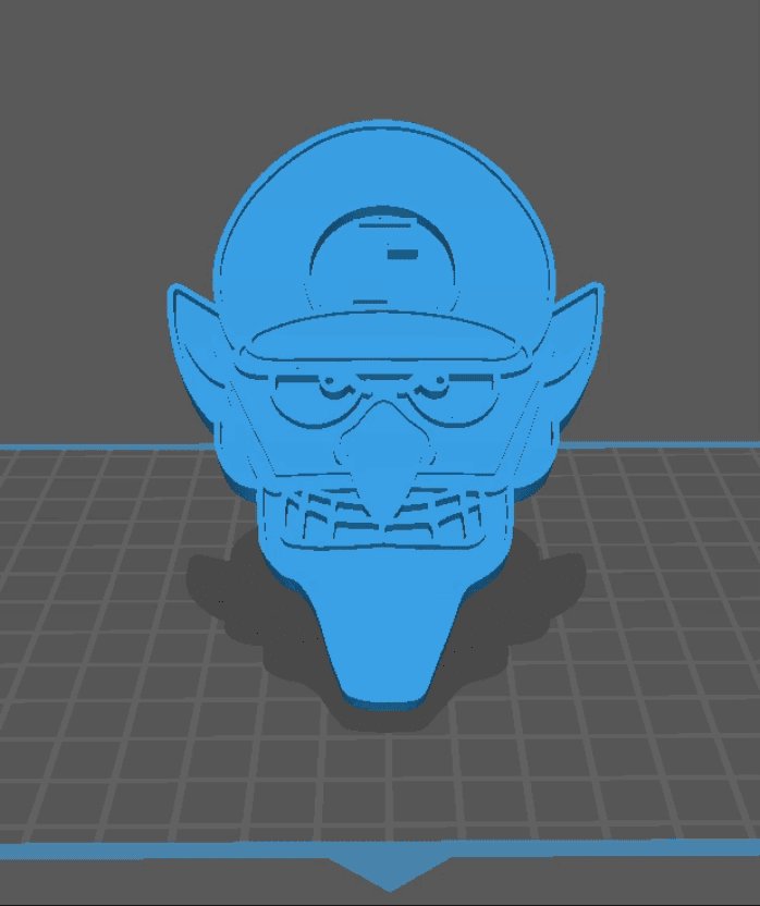 Tête de Waluigi - Mario 3d model