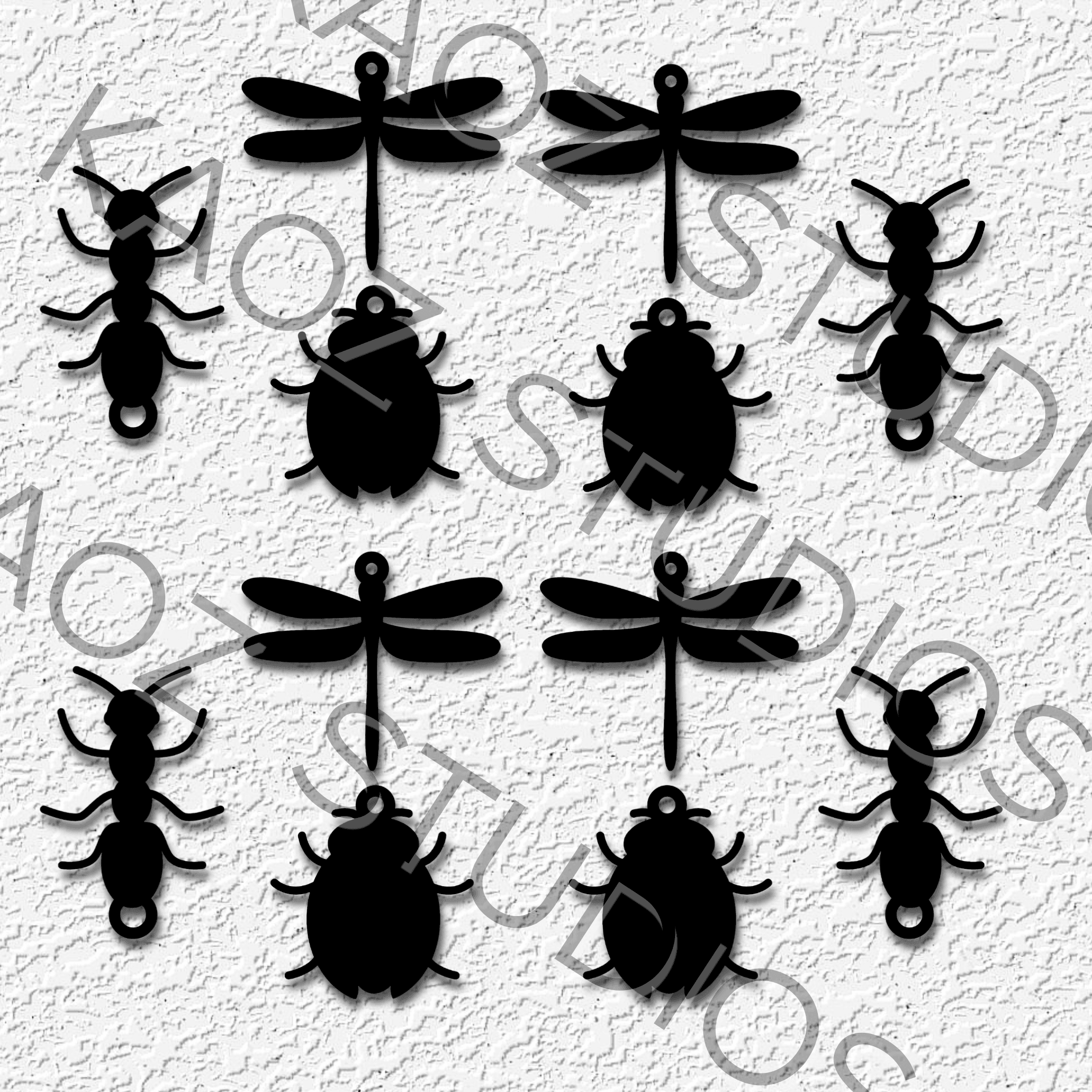 insect earrings bug jewelry halloween costume jewellery 3d model