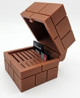 Mario Block SD Card/MicroSD Card Holder 3d model