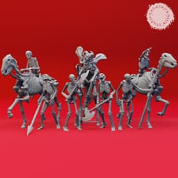 Undead Skeleton Mob - Tabletop Miniatures (Pre-Supported) 3d model