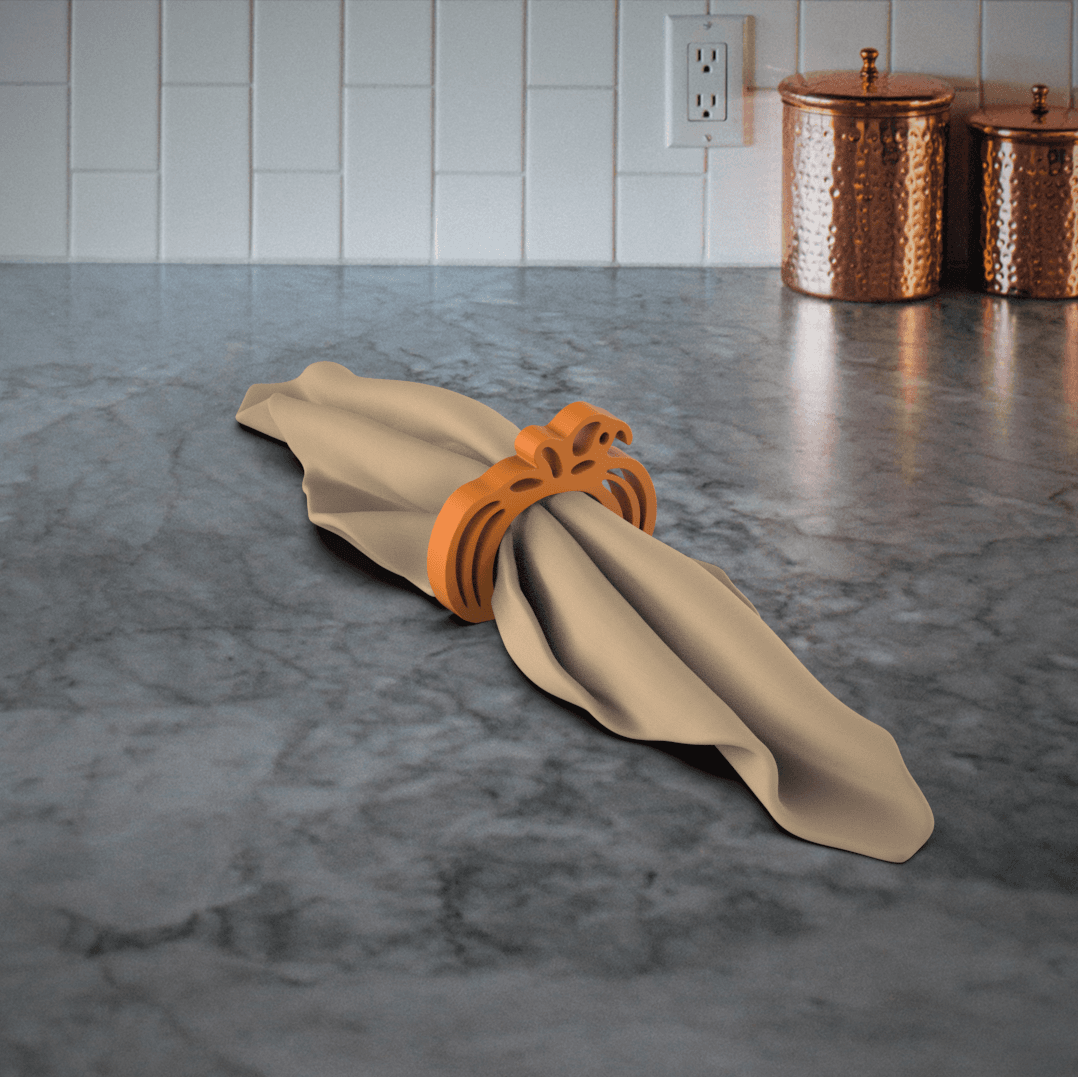 Harvest Pumpkin Napkin Ring 3d model