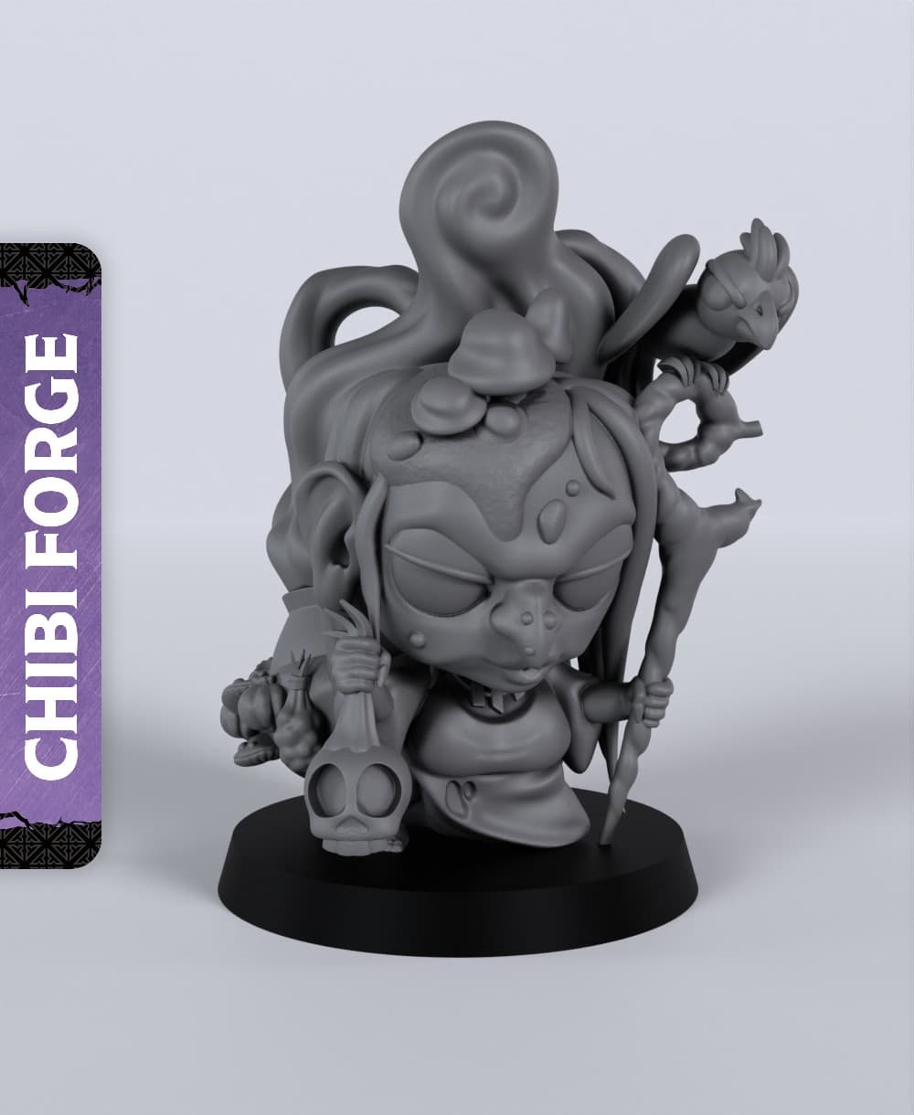 Swamp Witch - With Free Dragon - 5e DnD Inspired for RPG and Wargamers 3d model