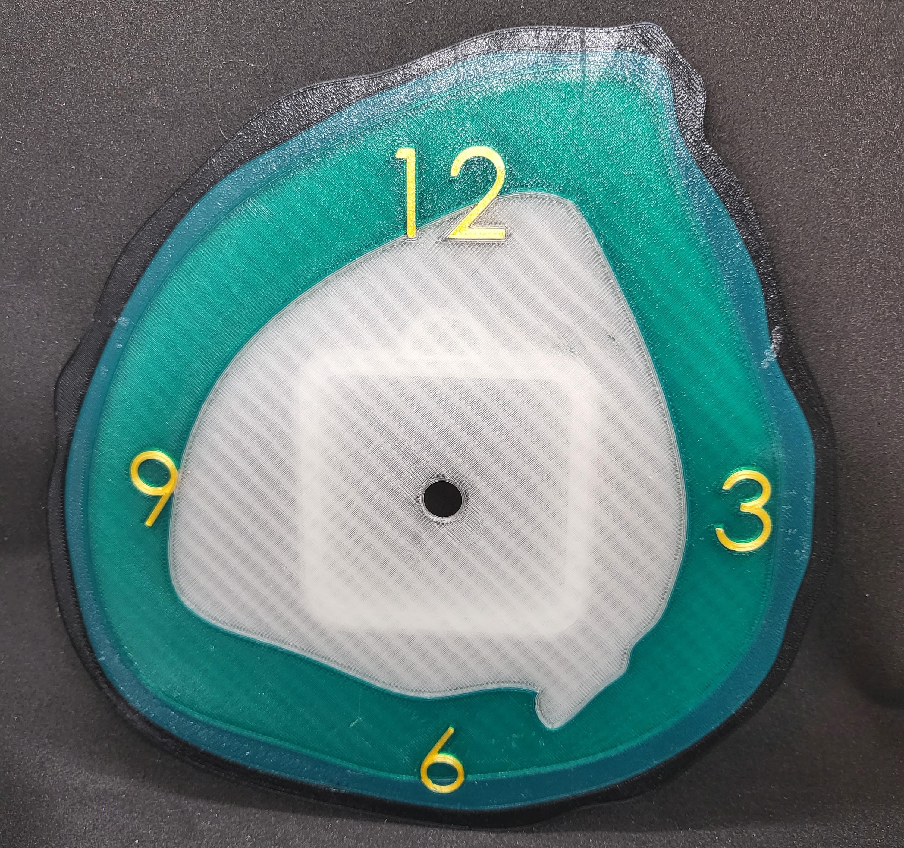 Geode slice clock/ornament 2 - multicolor 3d model