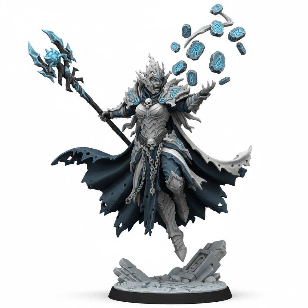 Frost Witch Rune Stones Premium STL File 3d model