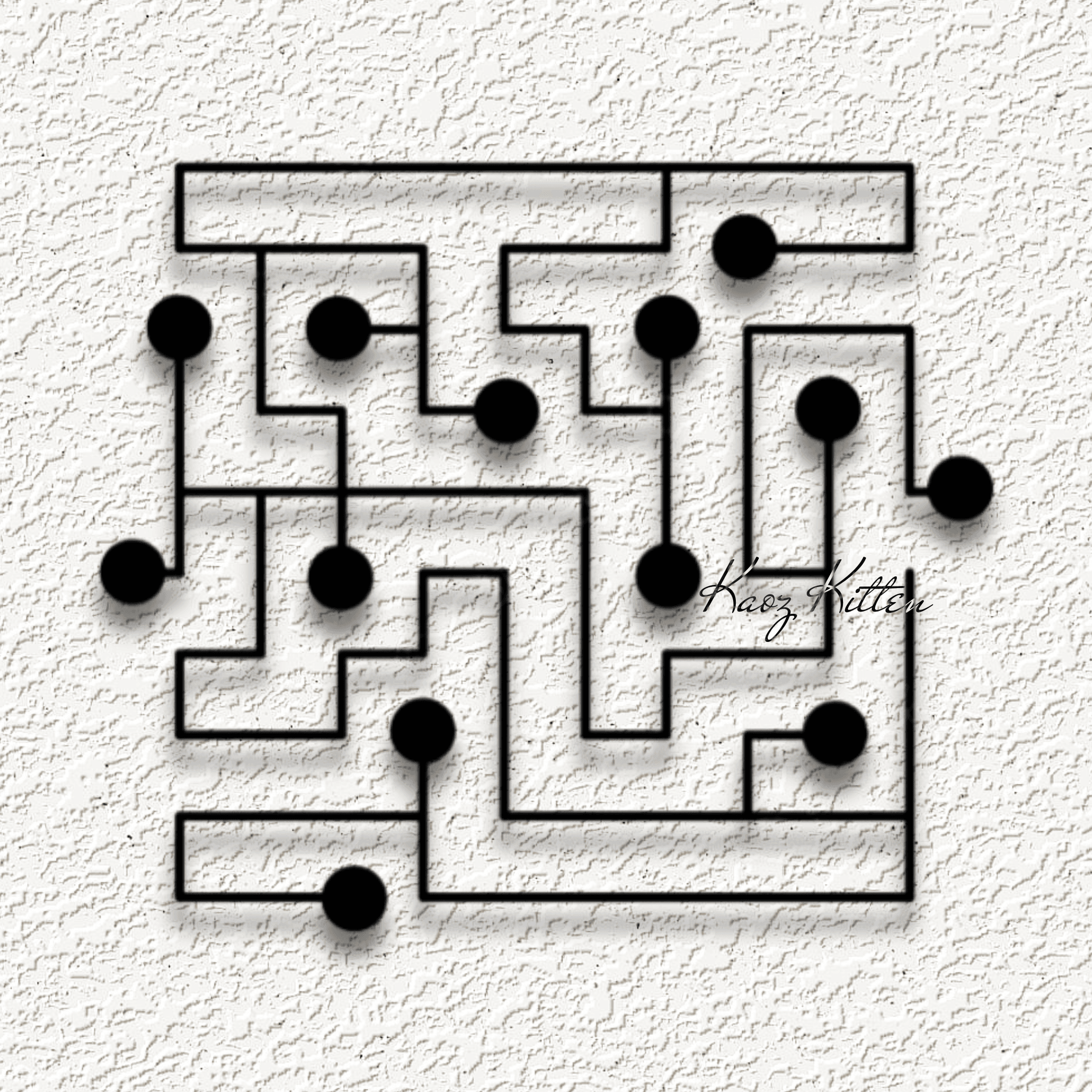 pacman circuit wall art home decor.stl 3d model