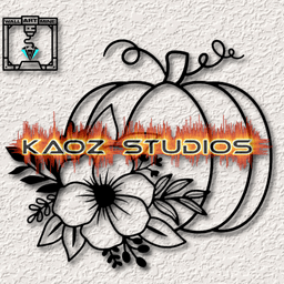 pumpkin with flowers wall art autumn wall decor 3d model