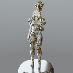 Female Knight v2.0 3d model