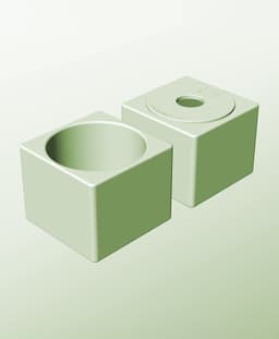 CS128-115-P Modular pierced component container modern decor 3d model