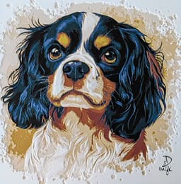 Cavalier King Charles Spaniel - Hueforge Print 3d model
