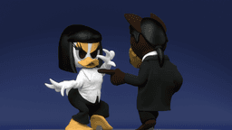 Twist Contest: Cartoon Pulp Fiction Dance Duo 3d model