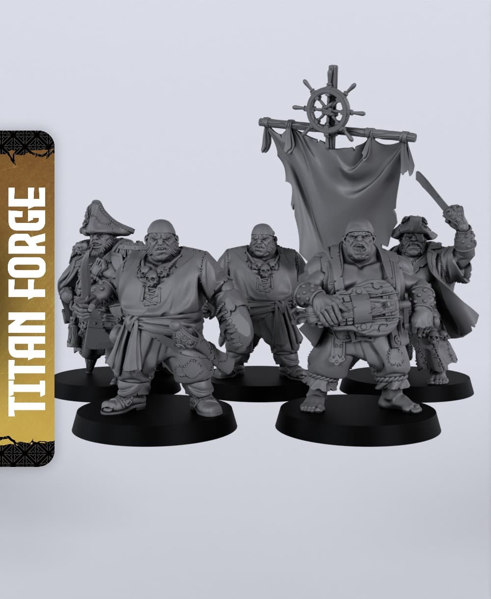 Ogre Tribesmen - With Free Dragon - 5e DnD Inspired for RPG and Wargamers 3d model