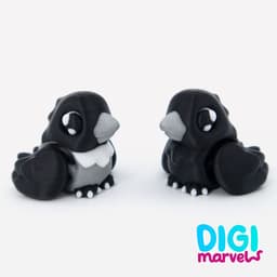 Crow Mini Flexi + Mini Lantern + Keychain 3d model