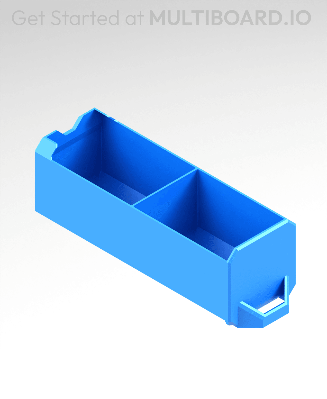 1x1x2.5 LU - Row Divided - MultiBin Simple Drawer 3d model