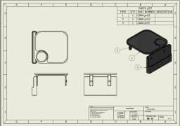 couch cupholder plate 3d model