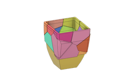 Broken pieces vase planter free 3d model