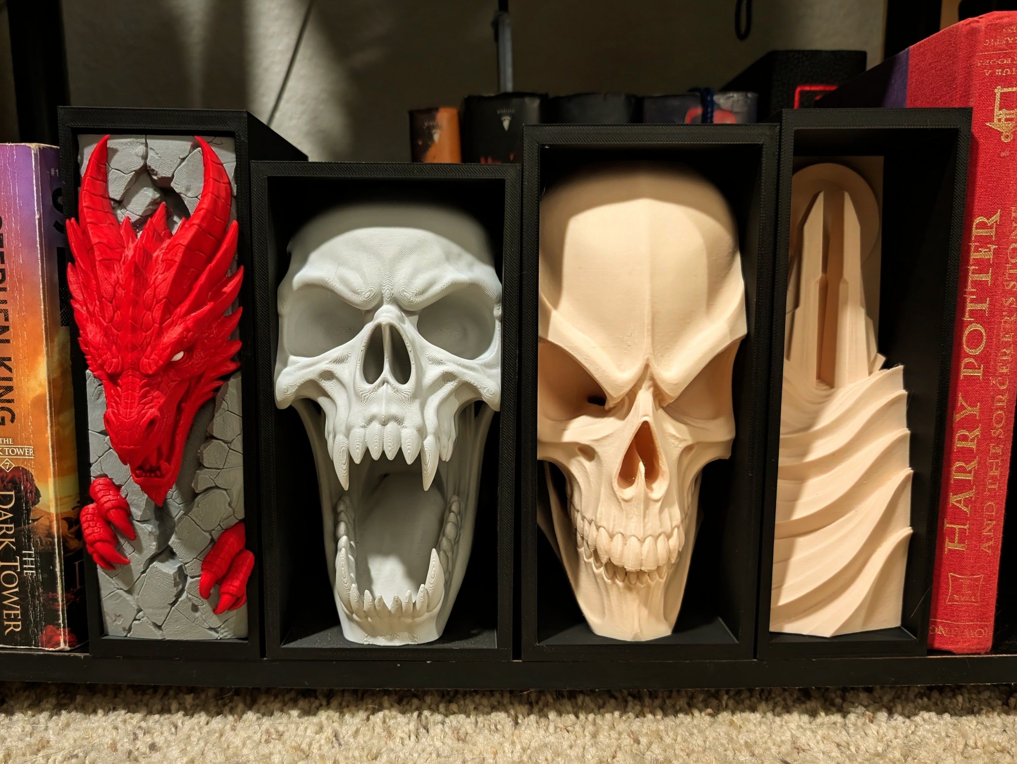 Base.Gothic Skull Book Nook 3d model