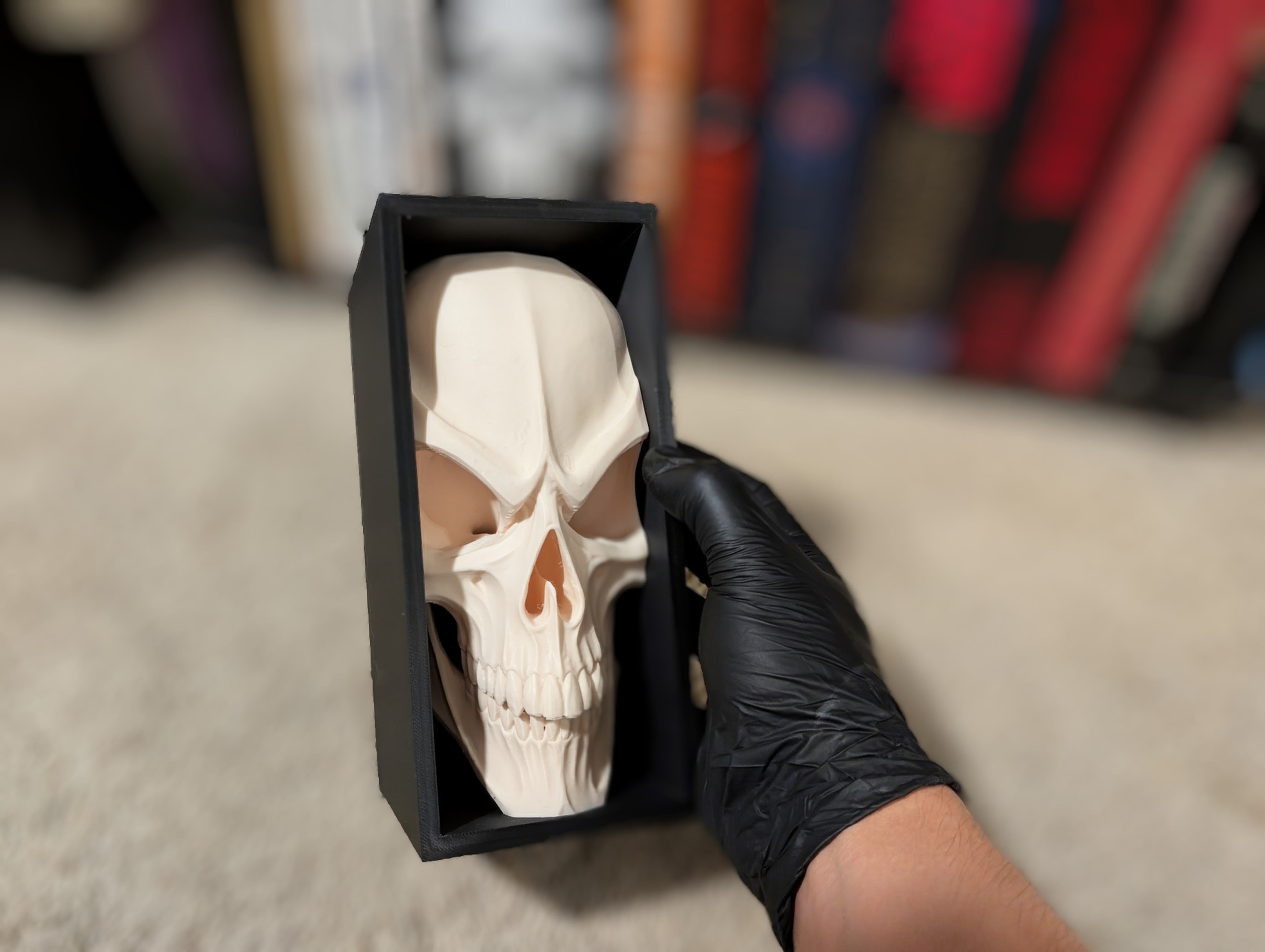 Base.Gothic Skull Book Nook 3d model