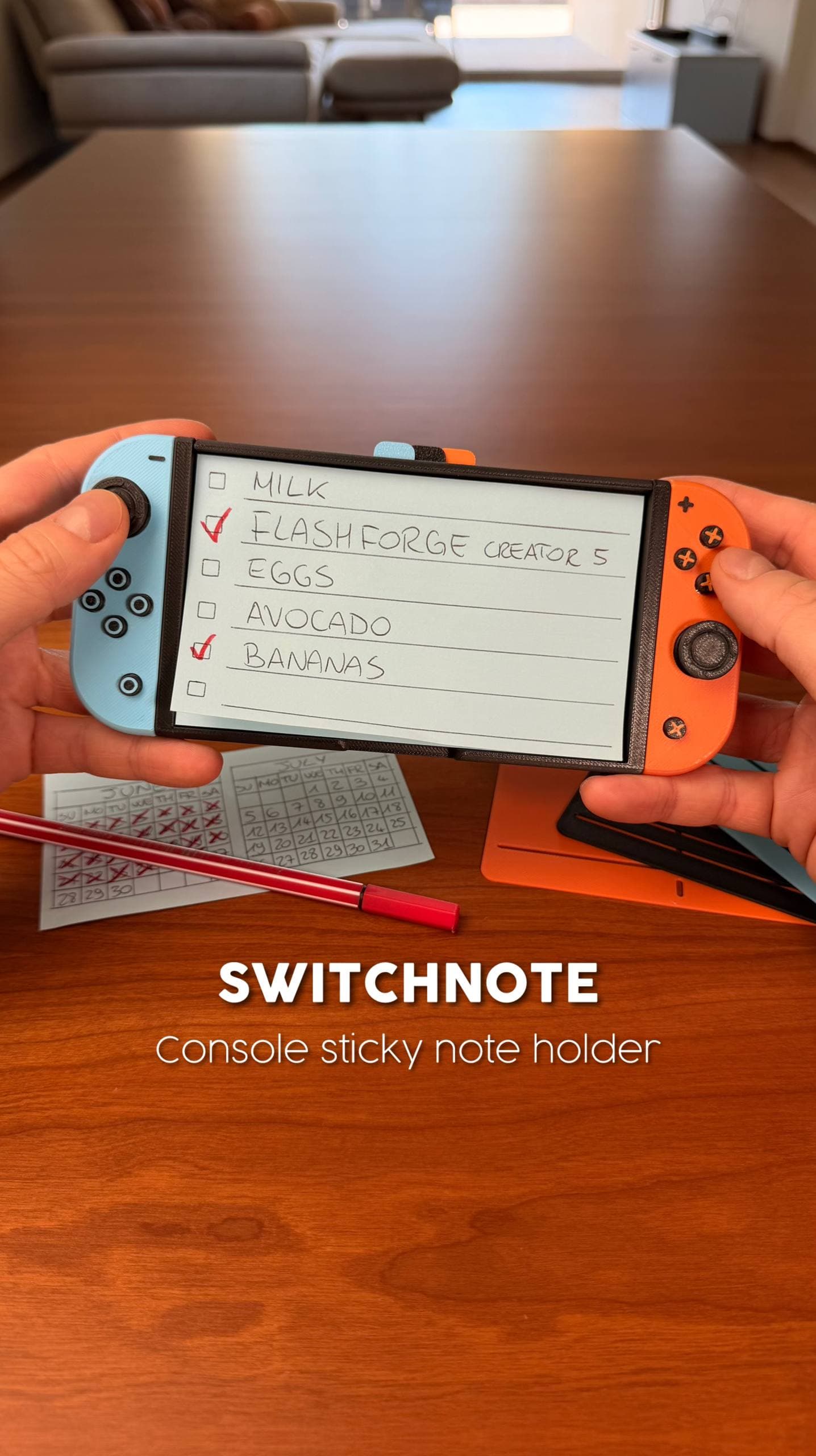 SWITCHNOTE | CONSOLE STICKY NOTE HOLDER 3d model
