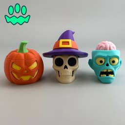 Spooky Fidget Clicker Keychain Bundle 3d model