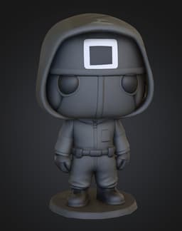 Squid Game Guard Inspired Funko Pop 3d model