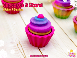 Cupcake Clicker & Treat Display 3d model