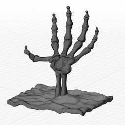 Skull Hand Spooky / Halloween Ornament 3d model