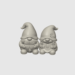 St. Patrick’s Day Gnome Couple STL File – Irish Lucky Pair with Shamrock and Horseshoe 3d model