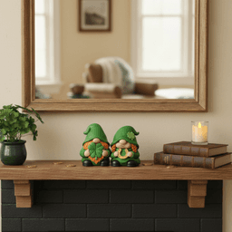 St. Patrick’s Day Gnome Couple STL File – Irish Lucky Pair with Shamrock and Horseshoe 3d model