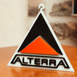 Subnautica Alterra key chain, earring, dogtag, jewlery 3d model