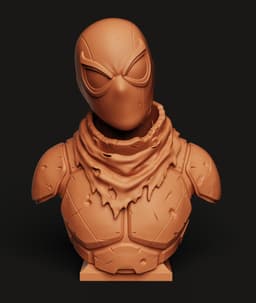 Deathstroke Bust | Tactical Assassin Statue | Mercenary Mask Sculpture 3d model