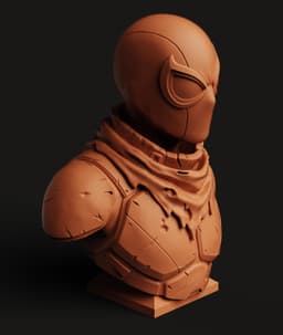 Deathstroke Bust | Tactical Assassin Statue | Mercenary Mask Sculpture 3d model