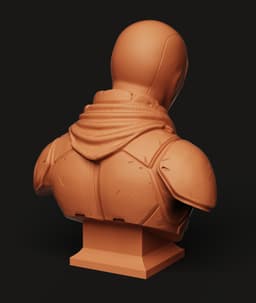 Deathstroke Bust | Tactical Assassin Statue | Mercenary Mask Sculpture 3d model