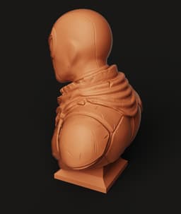 Deathstroke Bust | Tactical Assassin Statue | Mercenary Mask Sculpture 3d model