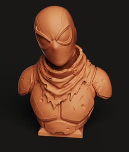 Deathstroke Bust | Tactical Assassin Statue | Mercenary Mask Sculpture 3d model