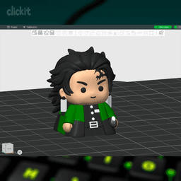 Tanjiro Demon Slayer Keycap β Anime Artisan Keycap STL for Mechanical Keyboard (Cherry MX Compatible 3d model