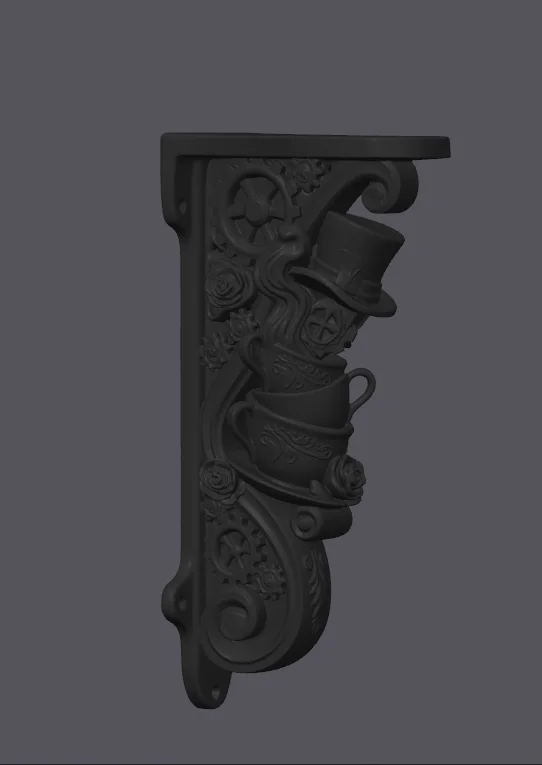 teacup bracket 3d model