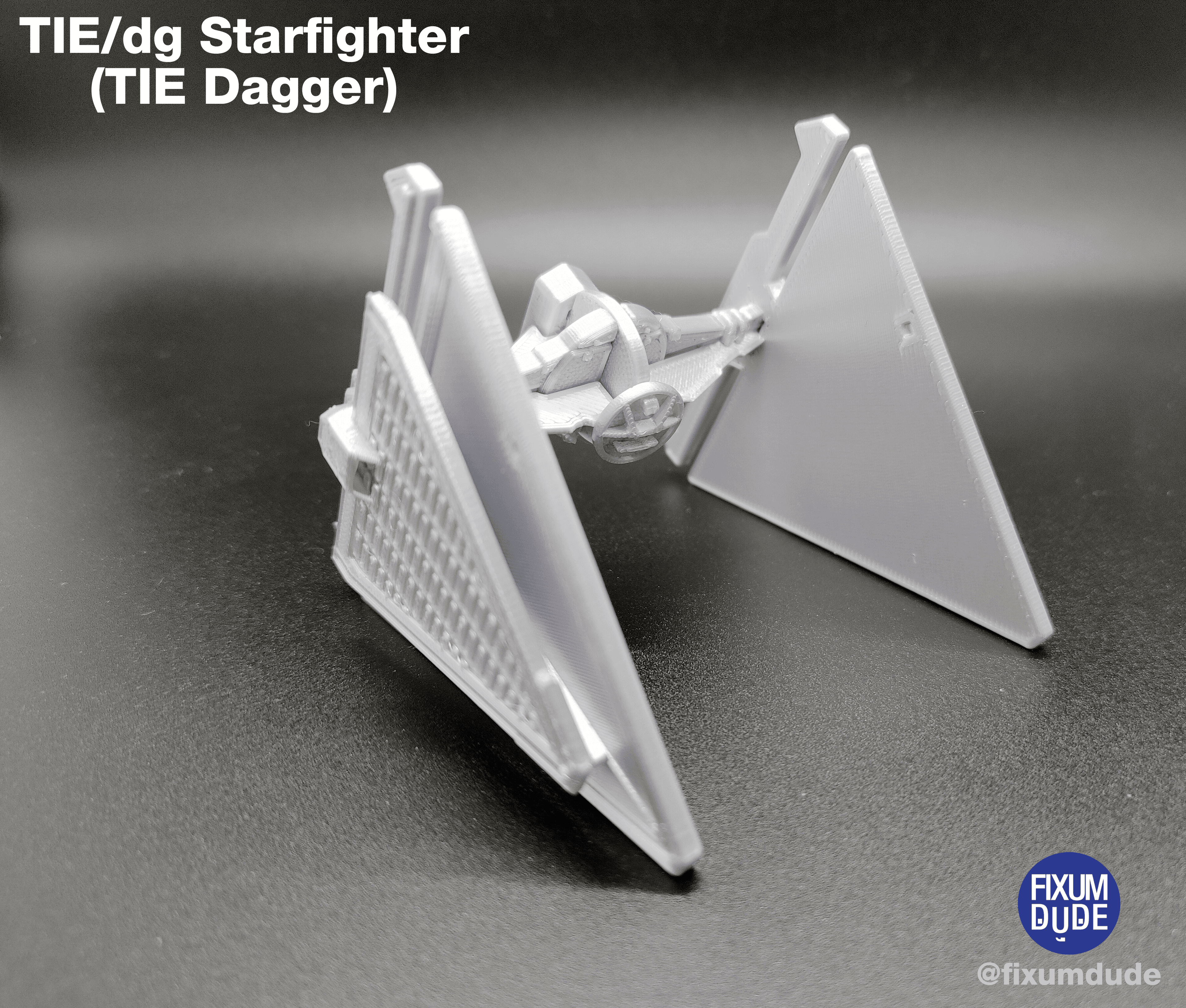TIE/dg Starfighter (TIE Dagger) (Sith TIE Figher) Kit Card 3d model