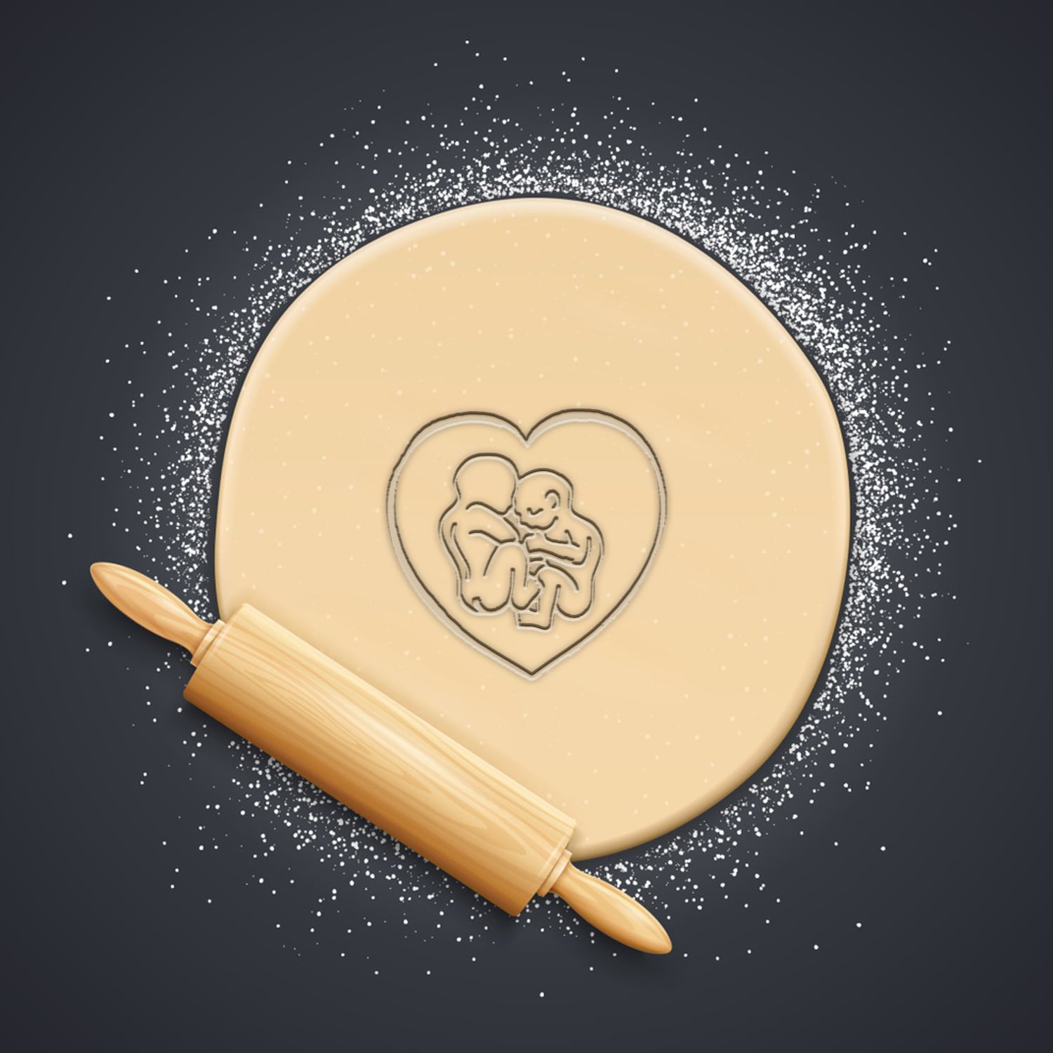 Baby Cookie Cutter, Biscuit Cutter 3d model