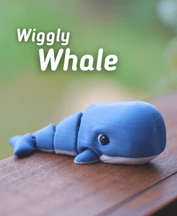 Wiggly Whale - Articulated fidget whale - Ludo Animal 3d model