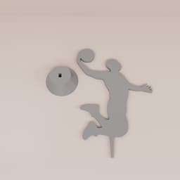 basketball player , Desk Decoration 3d model
