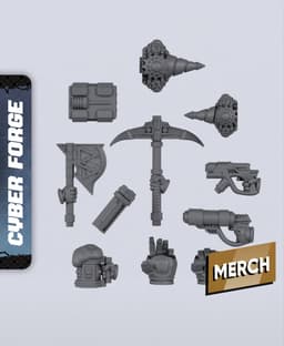 Weapon Parts - With Free Cyberpunk Warhammer - 40k Sci-Fi Gift Ideas for RPG and Wargamers 3d model