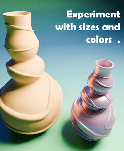Modern Vases Set of 2 3d model