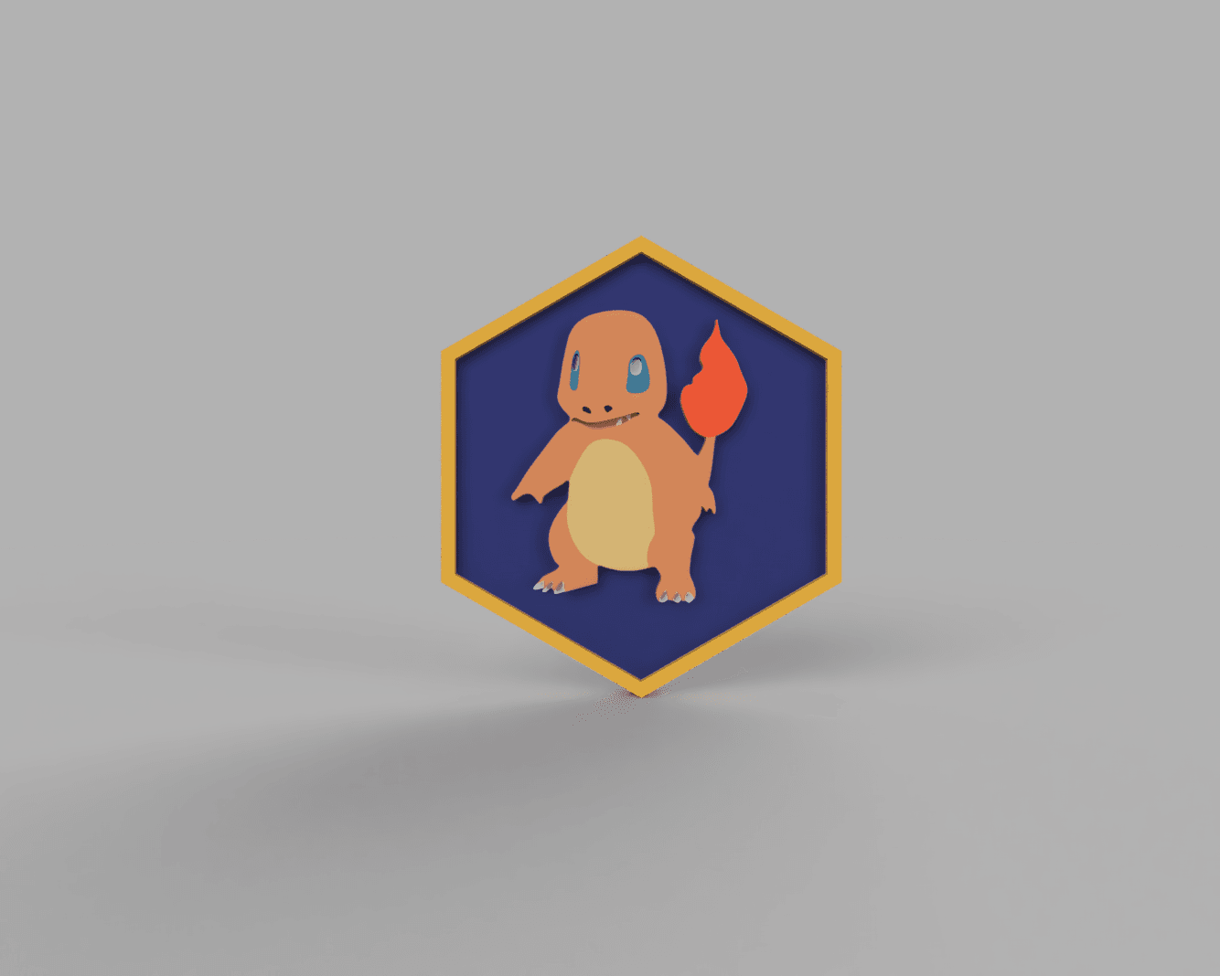 Charmander Pokemon PokeCoin stl 3d model