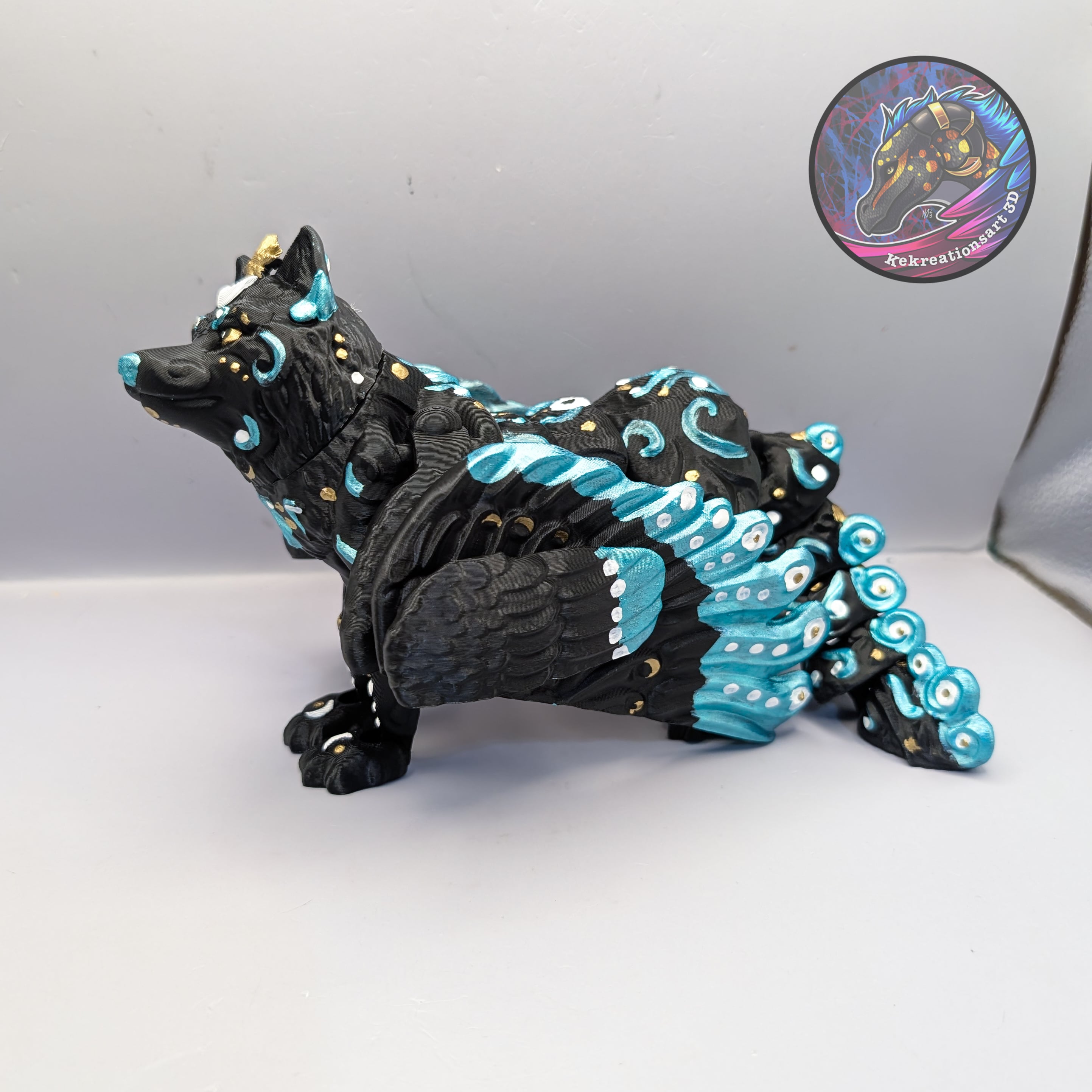 Flexi celestial wolf 3d model